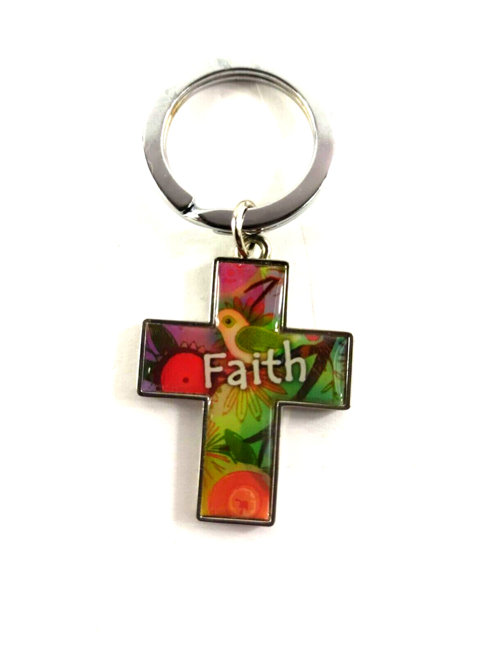 Faith Cross Floral Keychain Philippian 4:13
